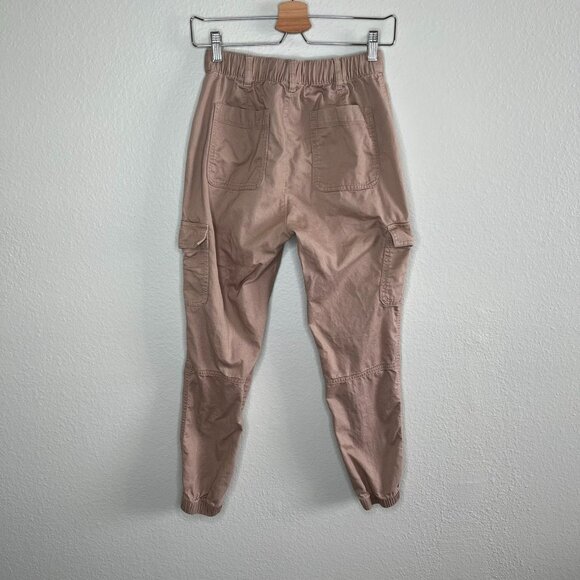 Gap Girlfriend Cargo Jogger Pants Warm Golden Brown Size 2 100% Cotton - Picture 2 of 12
